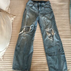 Wild Fable High Rise Distressed Jeans in Blue